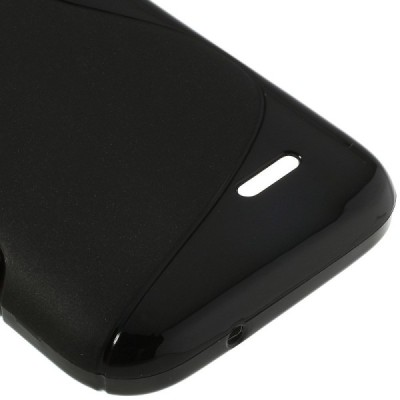 HTC Desire 310 kieto silikono (TPU) juodas dėklas / Priedai.lt