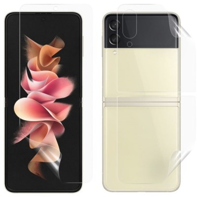Samsung Galaxy Z Flip3 (F711) aizsargplēves ekrānam un aizmugurējai daļai - dzidras | Vacins.lv