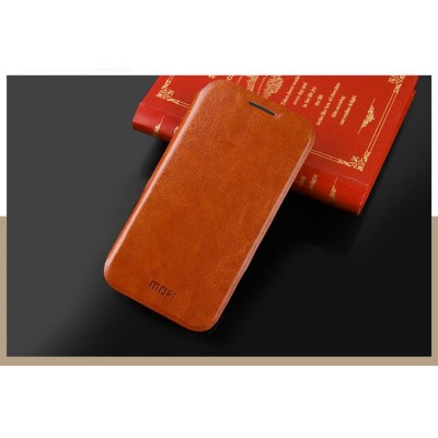 HTC Desire 310 „Mofi“ Leather sērijas brūns ādas atvērams futrālis / Vacins.lv