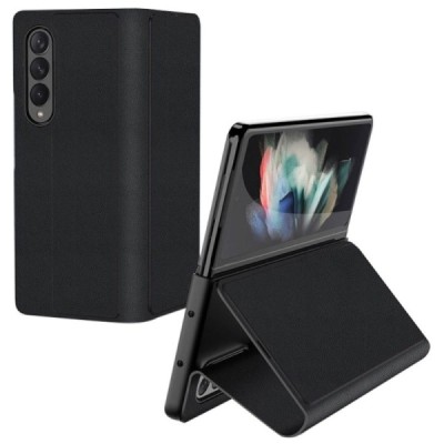 Samsung Galaxy Z Fold3 5G (F926B) „GKK“ чёрный кожаный чехол-книжка | Vacins.lv