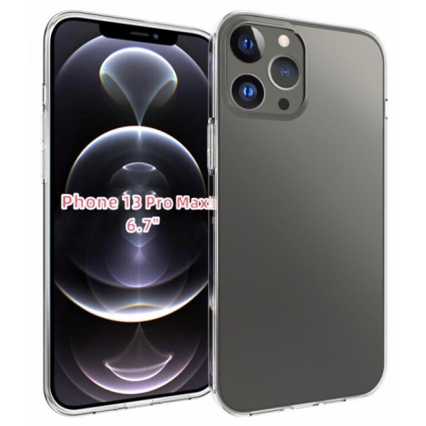 Твердый силиконовый чехол (TPU) - прозрачный (iPhone 13 Pro Max)