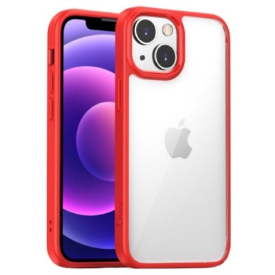 Apple iPhone 13 Mini „IPAKY“ Royal силиконовый прозрачный чехол с красной рамкой | Vacins.lv