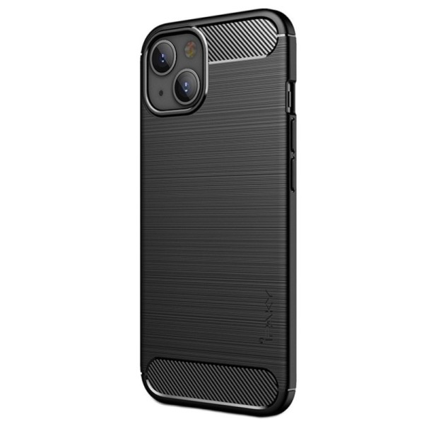 „IPAKY“ Carbon твердый силиконовый чехол (TPU) - черный (iPhone 13 Mini)