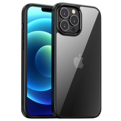 Apple iPhone 13 Pro Max elegants „IPAKY“ Royal dzidrs (caurspīdīgs) silikona apvalks (apmales melnā krāsā) | Vacins.lv