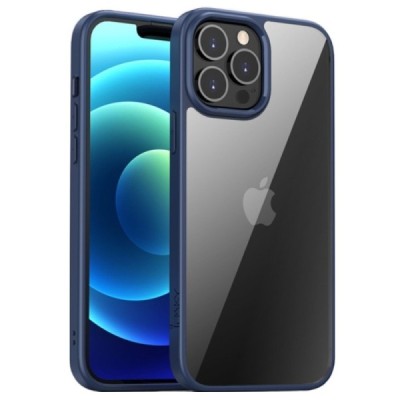 Apple iPhone 13 Pro elegants „IPAKY“ Royal dzidrs (caurspīdīgs) silikona apvalks (apmales zilā krāsā) | Vacins.lv