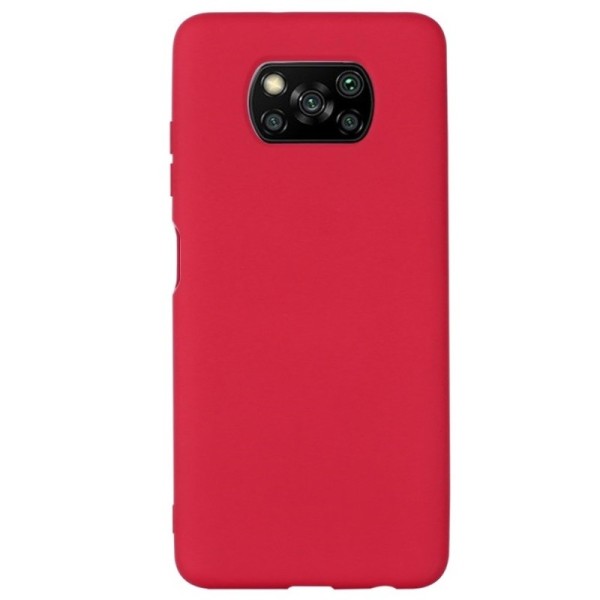 „Shell“ cieta silikona (TPU) apvalks - sarkans (Poco X3 / X3 Pro)