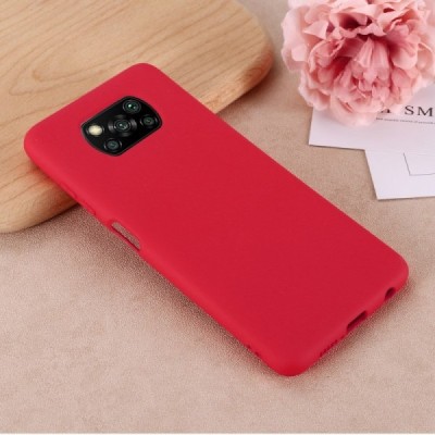 Xiaomi Poco X3 (X3 Pro) „Shell“ cieta silikona (TPU) sarkans apvalks | vacins.lv