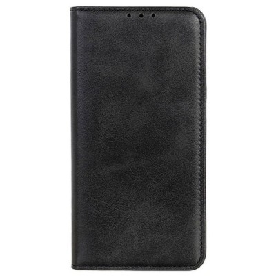 Apple iPhone 13 Pro Max „Split“ чёрный кожаный чехол-книжка | Vacins.lv