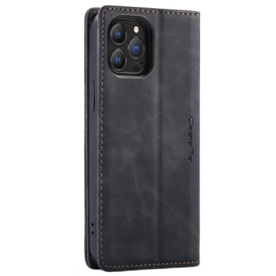Apple iPhone 13 Pro Max CaseMe Retro открываемый, чёрного цвета, кожаный чехол – книжка | Vacins.lv