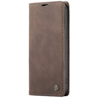Apple iPhone 13 Pro Max CaseMe Retro открываемый, тёмно-коричневого цвета, кожаный чехол – книжка | Vacins.lv