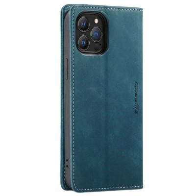 Apple iPhone 13 Pro CaseMe Retro solīds atvēramais ādas zaļš maciņš - maks | Vacins.lv