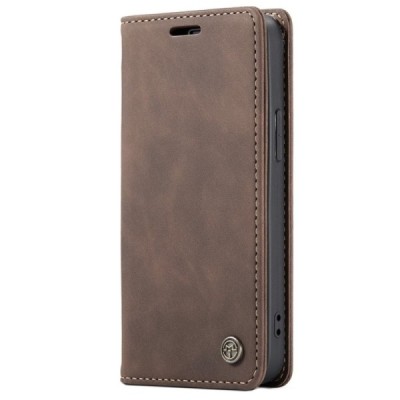 Apple iPhone 13 Mini CaseMe Retro открываемый, тёмно-коричневого цвета, кожаный чехол – книжка | Vacins.lv