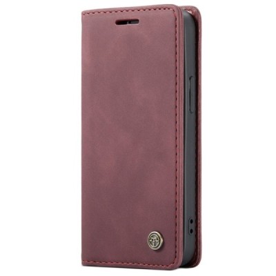 Apple iPhone 13 Mini CaseMe Retro открываемый, бордового цвета, кожаный чехол – книжка | Vacins.lv