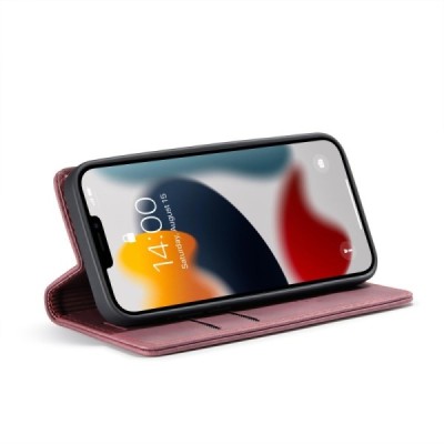 Apple iPhone 13 Mini CaseMe Retro открываемый, бордового цвета, кожаный чехол – книжка | Vacins.lv