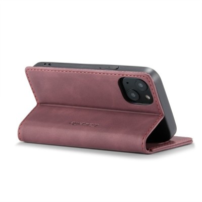 Apple iPhone 13 Mini CaseMe Retro открываемый, бордового цвета, кожаный чехол – книжка | Vacins.lv