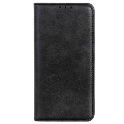 Xiaomi Redmi 10 „Split“ чёрный кожаный чехол-книжка | Vacins.lv