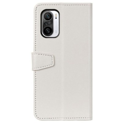 Xiaomi Poco F3 (Mi 11i) atvēramais ādas balts maciņš, grāmata (maks) | Vacins.lv