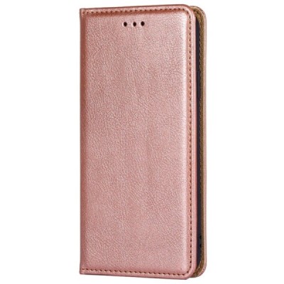Твердый золотой кожаный чехол-книжка для Xiaomi Poco F3 и Xiaomi Mi 11i | Vacins.lv