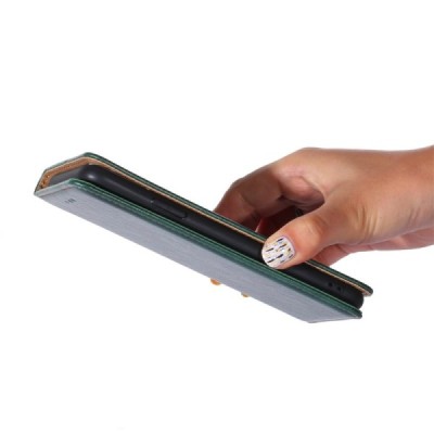 Твердый зелёный кожаный чехол-книжка для Xiaomi Poco F3 и Xiaomi Mi 11i | Vacins.lv