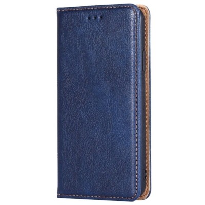 Твердый синий кожаный чехол-книжка для Xiaomi Poco F3 и Xiaomi Mi 11i | Vacins.lv