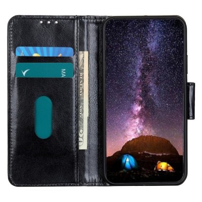 Xiaomi Poco X3 (X3 Pro) atvēramais ādas melns maciņš, grāmata (maks) | Vacins.lv