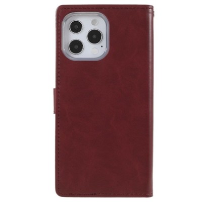 Mercury Blue Moon Apple iPhone 13 Pro atvērams bordo ādas maciņš - maks | Vacins.lv
