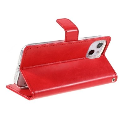 Mercury Blue Moon кожаный чехол-книжка Apple iPhone 13 красного цвета | Vacins.lv