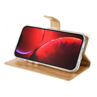 Mercury Blue Moon кожаный чехол-книжка Apple iPhone 13 золотого цвета | Vacins.lv