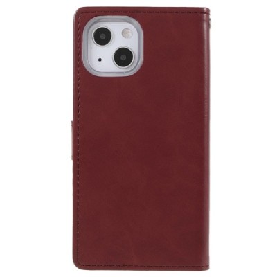 Mercury Blue Moon кожаный чехол-книжка Apple iPhone 13 бордового цвета | Vacins.lv
