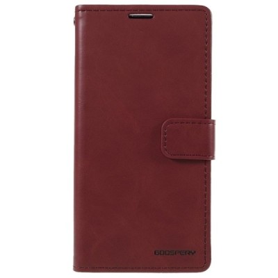 Mercury Blue Moon кожаный чехол-книжка Apple iPhone 13 Mini бордового цвета | Vacins.lv