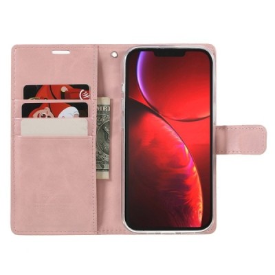 Mercury Blue Moon кожаный чехол-книжка Apple iPhone 13 Mini светло-розового цвета | Vacins.lv