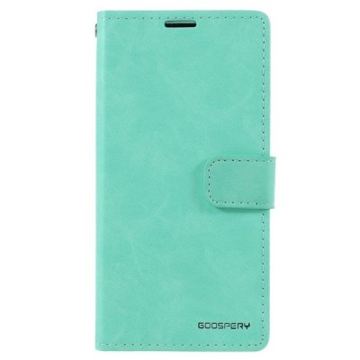 Mercury Blue Moon кожаный чехол-книжка Apple iPhone 13 Mini мятнтого цвета | Vacins.lv