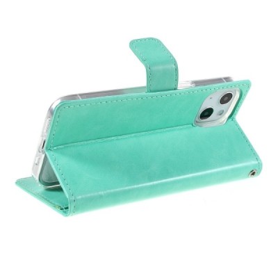 Mercury Blue Moon кожаный чехол-книжка Apple iPhone 13 Mini мятнтого цвета | Vacins.lv