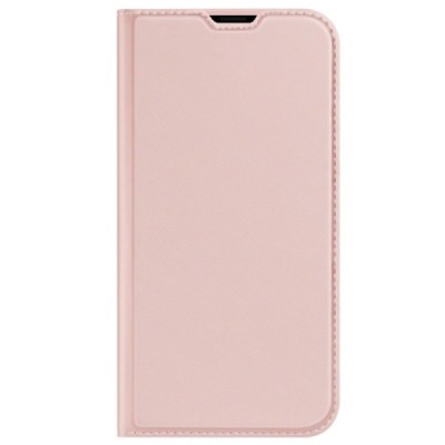 Apple iPhone 13 Pro „Dux Ducis“ Skin sērijas rozs ādas atvērams maciņš | Vacins.lv