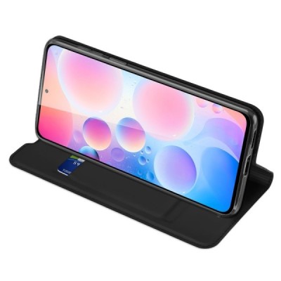 Xiaomi Poco F3 (Mi 11i) „Dux Ducis“ Skin sērijas melns ādas atvērams maciņš | Vacins.lv