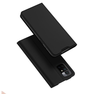 „Dux Ducis“ Skin серии  Xiaomi Redmi 10 чёрный кожаный чехол-книжка | Vacins.lv