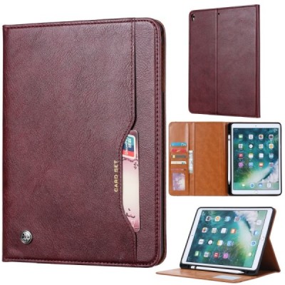 Роскошный „Comma“ кожаный чехол-книжка бордовый Apple iPad 10.2" (2019, 2020, 2021) | Vacins.lv
