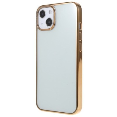 Apple iPhone 13 Mini „X-Level“ Glitter Case TPU силиконовый прозрачный чехол с золотой рамкой | Vacins.lv