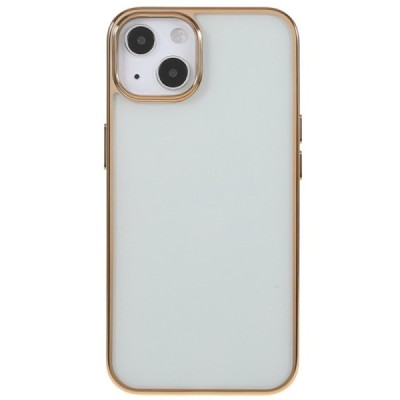 Apple iPhone 13 Mini „X-Level“ Glitter Case TPU силиконовый прозрачный чехол с золотой рамкой | Vacins.lv