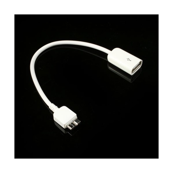 Micro USB 3.0 OTG vads - balts