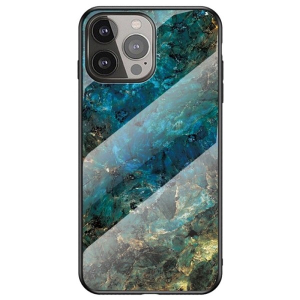 „Marble“ твердый силиконовый (TPU) чехол - синий (iPhone 13 Pro)