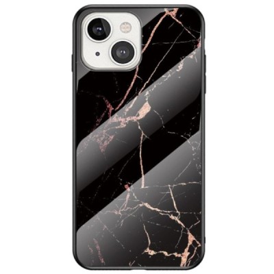 Apple iPhone 13 „Marble“ твердый силиконовый чехол TPU чёрного / золотого цвета | Vacins.lv
