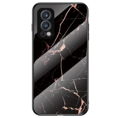 OnePlus Nord 2 „Marble“ твердый силиконовый чехол TPU чёрного / золотого цвета | Vacins.lv