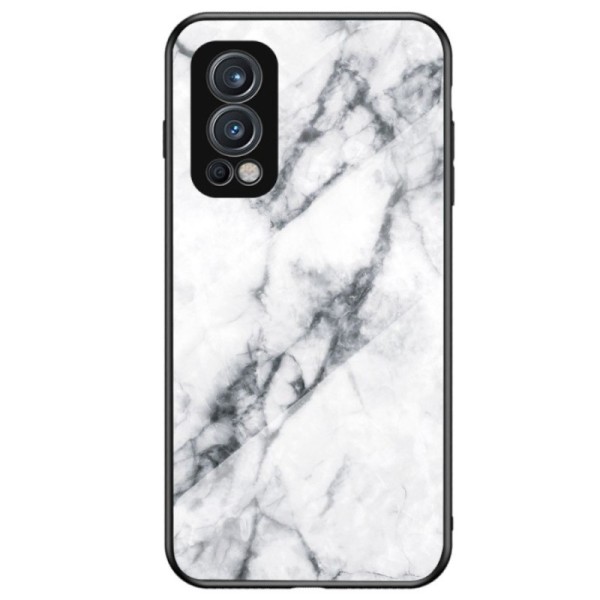„Marble“ cieta silikona (TPU) apvalks - balts (OnePlus Nord 2)