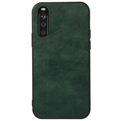 „Deluxe Leather“ Sony Xperia 10 III зелёный кожаный чехол | Vacins.lv