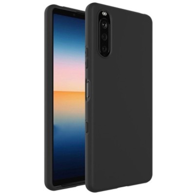 Sony Xperia 10 III Imak cieta silikona (TPU) melns vāciņš | Vacins.lv