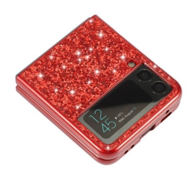 Samsung Galaxy Z Flip3 (F711) Shine Glittery красный пластиковый чехол | Vacins.lv