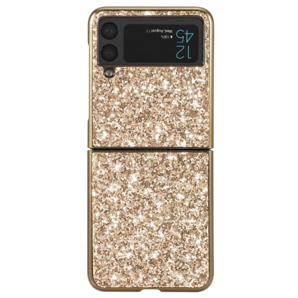 „Shine“ Glittery plastmasas apvalks - zelta (Galaxy Z Flip3)