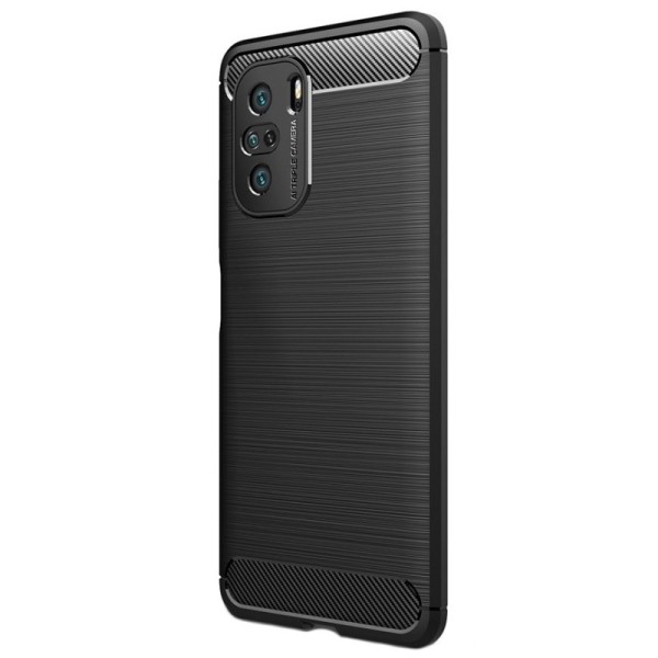 „Carbon“ твердый силиконовый чехол (TPU) - черный (Poco F3 / Mi 11i)