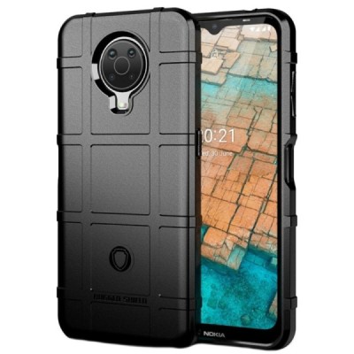 Nokia 6.3 (2021), G10, G20 „Stiff“ cieta silikona (TPU) melns apvalks | vacins.lv